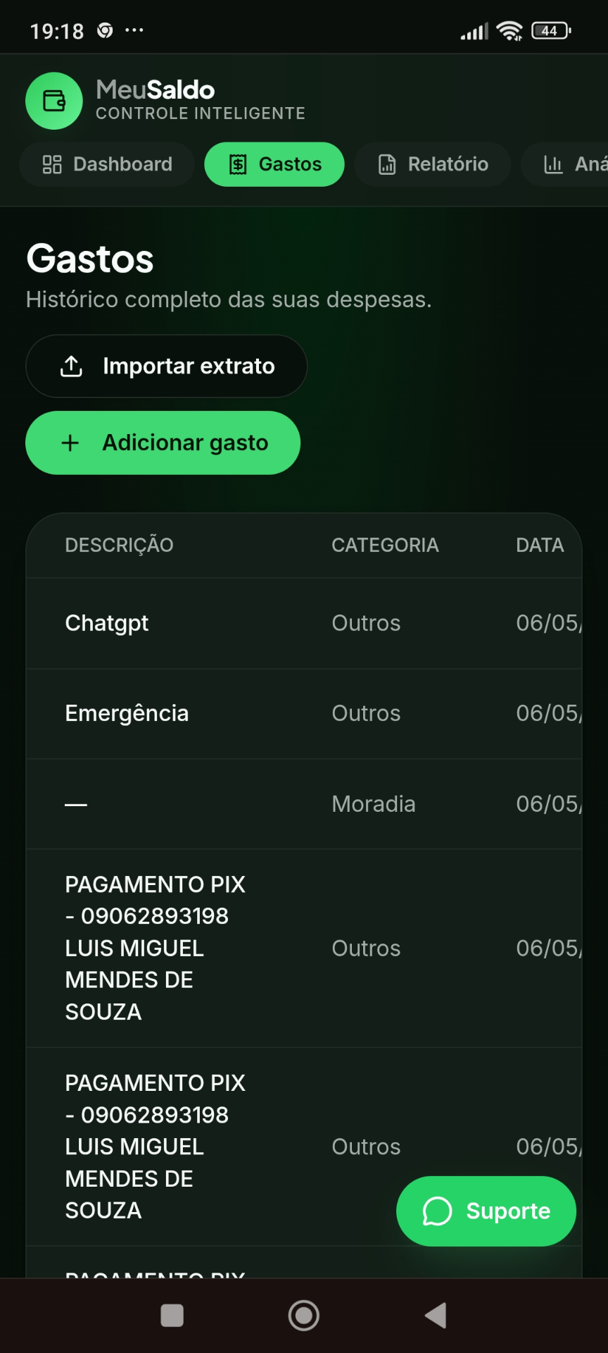 Pré-visualização — Gastos